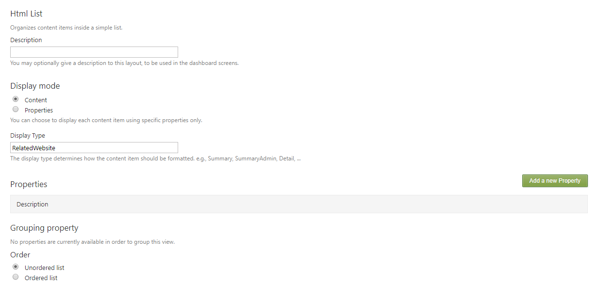 Related Websites Layout